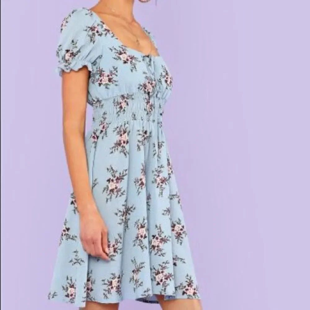✨ Shirred Waist Frilled Cuff Dress✨